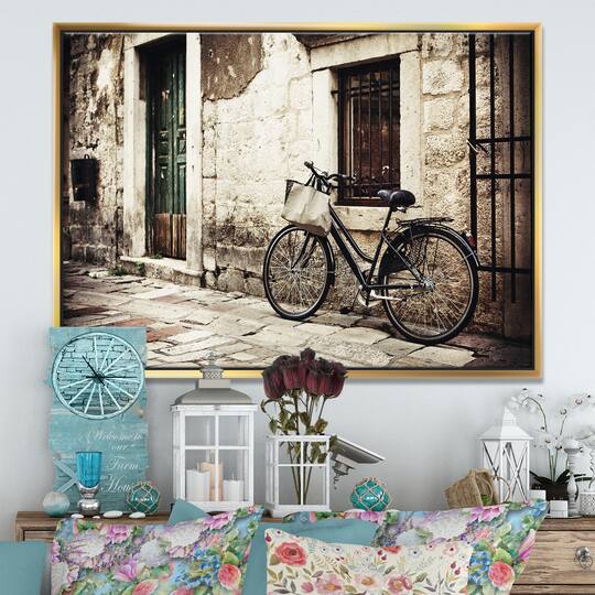 Designart - Bicycle with Shopping Bag